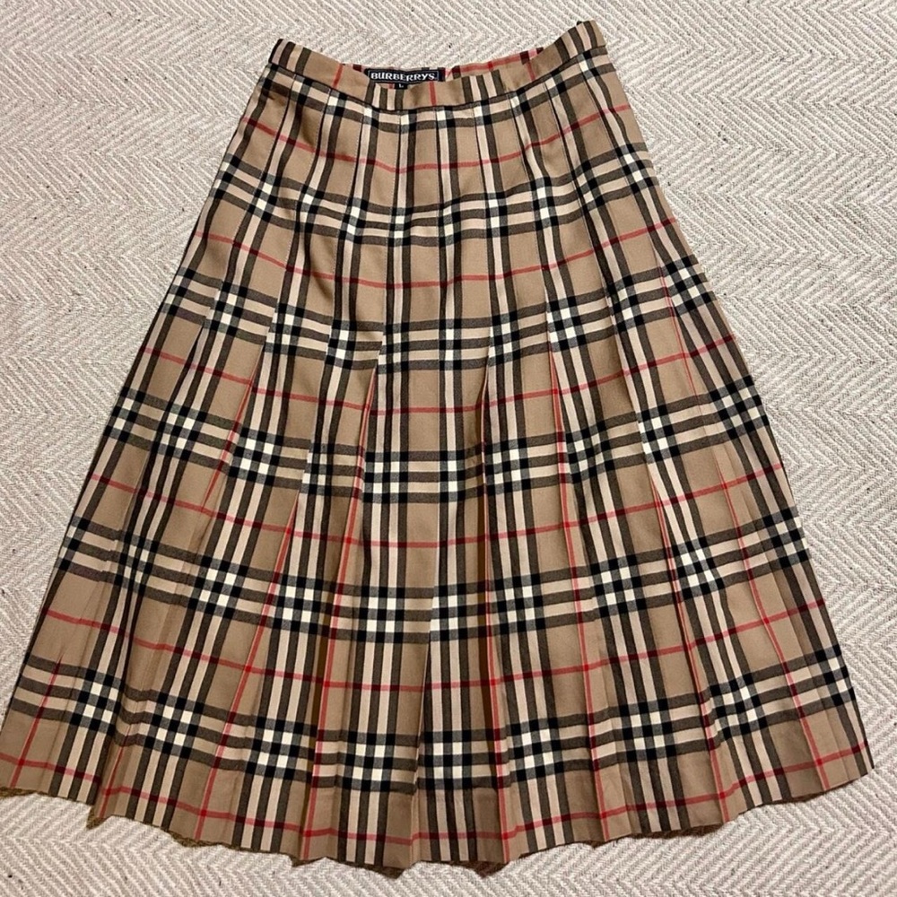 Burberry Pleated Wool Skirt - Girl’s size L